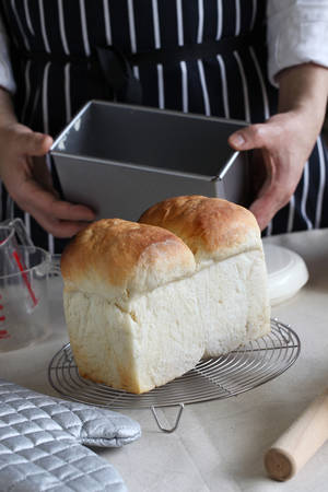 freshly baked homemade white bread