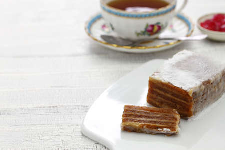 Homemade apple pastila, russian dessert isolated