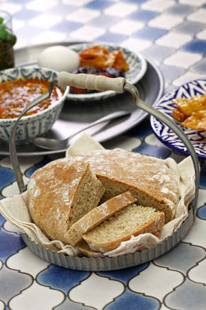 homemade khobz, traditional moroccan flatbread