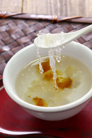 chinese dessert tong sui (Sweet Soup) ; peach gum, snow swallow and saponin riceの写真素材