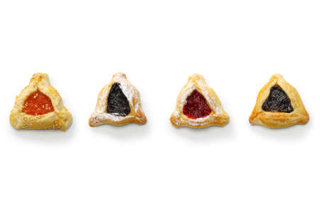 homemade hamantaschen cookiesの写真素材
