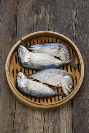 steamed short mackerel, thai food