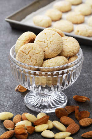 homemade amaretti (classic italian almond cookies). 
They are crispy on the outside and chewy on the...