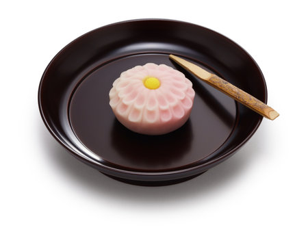 Nerikiri is an artistic Japanese sweets, often served during Japanese tea ceremony.
The ingredient is a mixture of white bean paste and glutinous rice flour, colored and shaped.の写真素材