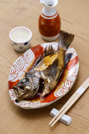 kuro mebaru no nitsuke ( simmered brown rockfish ), Japanese cuisine