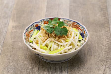 wild rice stem salad, Chinese cuisineの写真素材