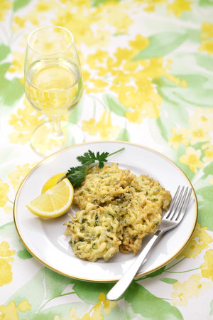 Italian baby sardine fritters(Frittelle di bianchetti)の写真素材