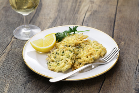 Italian baby sardine fritters(Frittelle di bianchetti)の写真素材