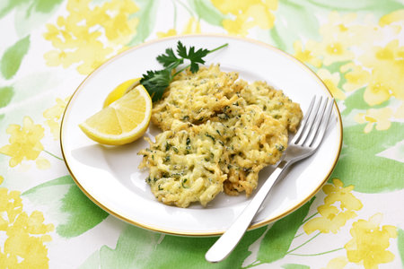 Italian baby sardine fritters(Frittelle di bianchetti)の写真素材