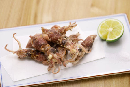 firefly squid tempura, Japanese cuisine