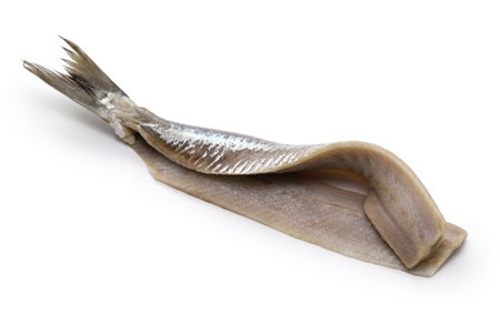 homemade pickled young herring fillet ( matjes )の写真素材