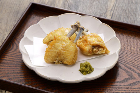 fried chicken wings with crispy skin, Japanese cuisineの写真素材