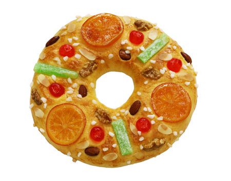 RoscÃ³n de reyes, Spanish Kingâs cakeの写真素材