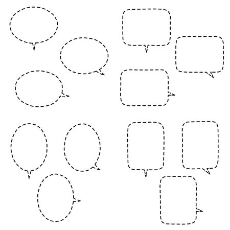 assort of hand drawing whisper balloons.の写真素材