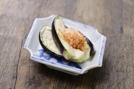 Mizunasu no tsukemono, pickled Japanese juicy eggplantの写真素材