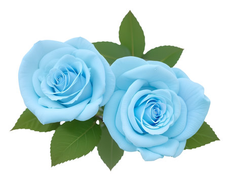 dream blue rose, Generative AIの素材