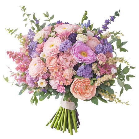 gorgeous beautiful flower arrangement bouquet. Generative AI.の素材