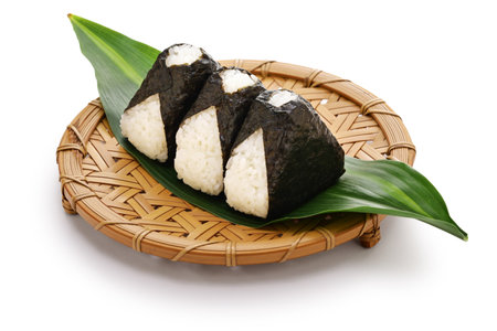 onigiri, a Japanese traditional rice dishの写真素材