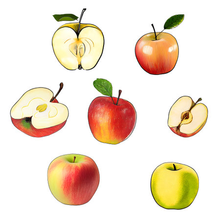 Apple various illustrations generative AIの素材