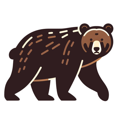 Bear infestation caution illustration materialの素材