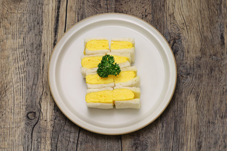 Tamagosand( Sandwich with omelet), Japanese foodの写真素材