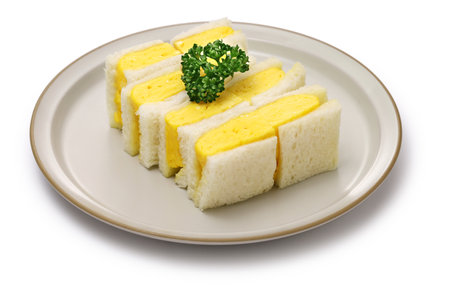 Tamagosand( Sandwich with omelet), Japanese foodの写真素材