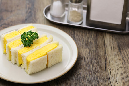 Tamagosand( Sandwich with omelet), Japanese foodの写真素材