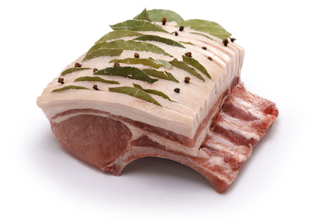 Preparing Danish roast pork (FlÃ¦skesteg).の写真素材