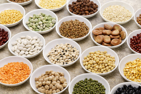 Assorted beans around the world.の写真素材