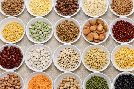 Assorted beans around the world.の写真素材