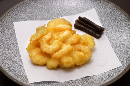 Shiba shrimp tempura, Japanese cuisineの写真素材