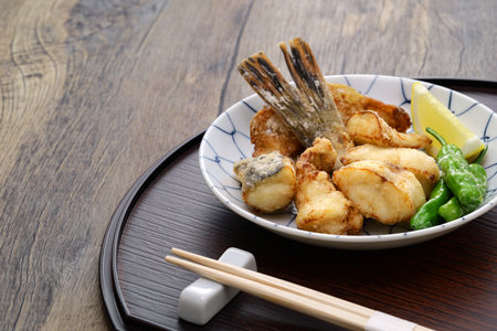 Deep-fried flathead fish ( Magoti no karaage ), Japanese cuisineの写真素材
