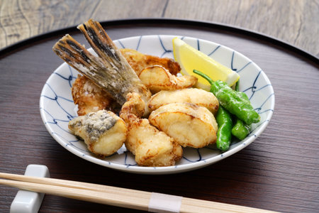 Deep-fried flathead fish ( Magoti no karaage ), Japanese cuisineの写真素材