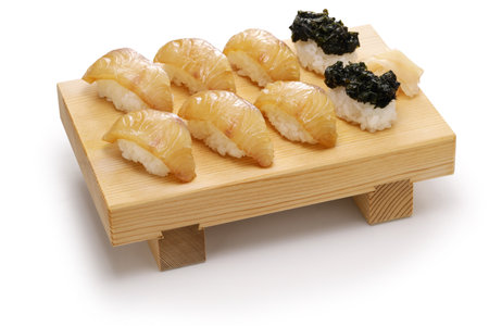 Shima-zushi, a type of nigiri sushi eaten on Japanese islands.の写真素材