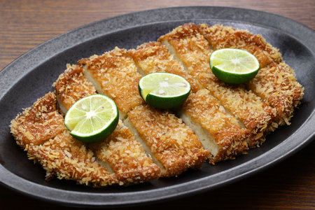 fish ground meat cutlet, Japanese cuisineの写真素材