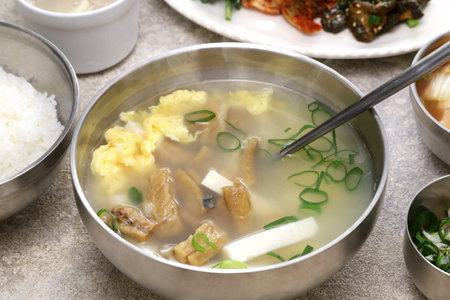 Homemade Pugok (dried cod soup, Korean food)の写真素材