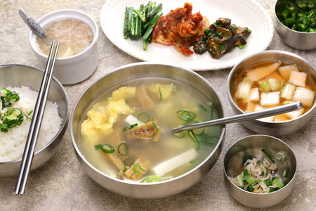 Homemade Pugok (dried cod soup, Korean food)の写真素材