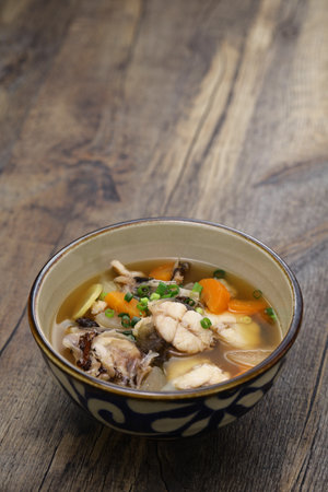 Kajika soup, Japanese local cuisineの写真素材