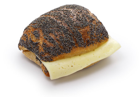 BMO(bolle med ost), a Danish sourdough sandwich with cheese and whipped butterの写真素材