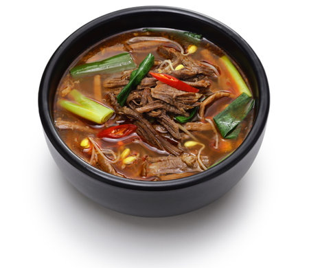 Yukgaejang(spicy beef and vegetable soup), a traditional Korean dish