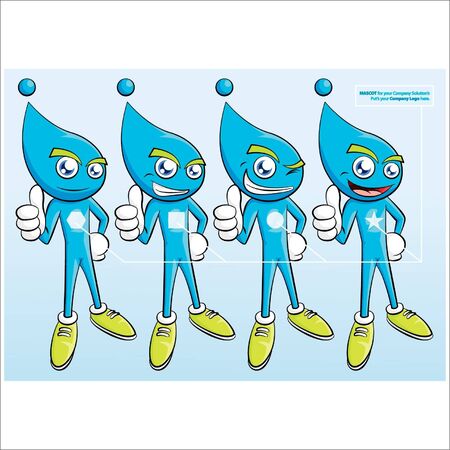 fluid mascot template for companyのイラスト素材