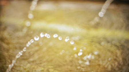 Pond with small fountainの素材