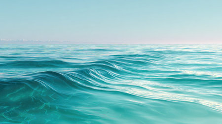 Experience the serene beauty of the ocean with gentle waves and clear blue water, creating a peaceful atmosphere in a coastal landscape. Perfect for those seeking tranquility.の素材