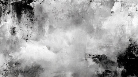 This abstract monochrome texture features soft shades of gray and black with gentle brush strokes, perfect for artistic projects and modern designs.の素材