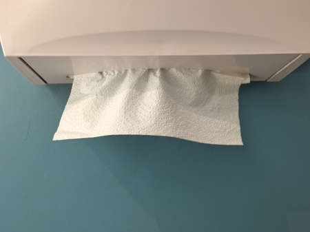 White tissue box on the wall