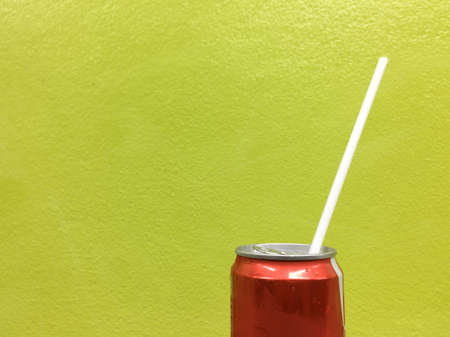 Cola can green background