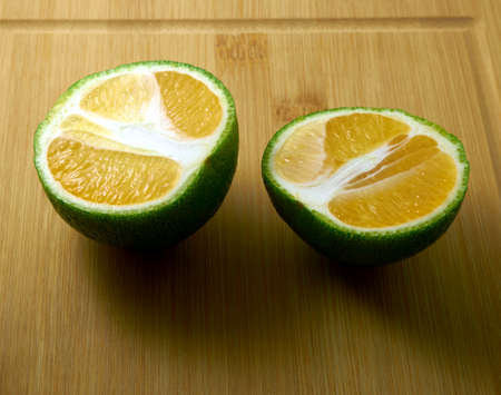 exotic green tangerine from Thailandの写真素材
