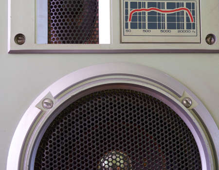 vintage speaker system for listening to musicの写真素材