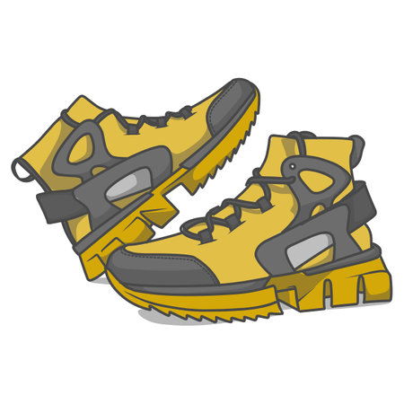 Sneakers Design with Side angle. Sport shoes . Draft. Flat design. Vector illustration. Sneakers in a flat style. Side view sneakers. Fashion sneakers.のイラスト素材