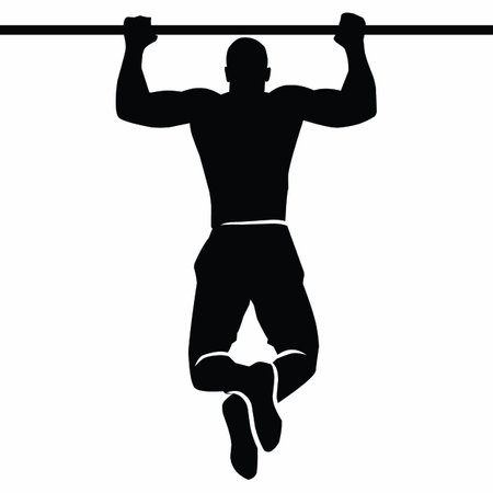 silhouette of people exercising. gym silhouetteのイラスト素材